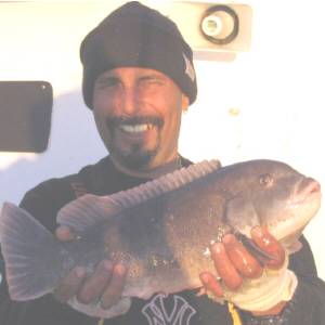 Joey Bud Russo with a blackfish of 7 pounds