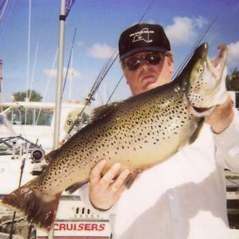 Raymond Martin with a 12 pound 11 ounce Lake Ontario Brown Trout