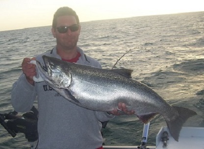 Pictured here is Ben Criss from Scranton P.A. with a 31.9 pound Chinook Salmon
