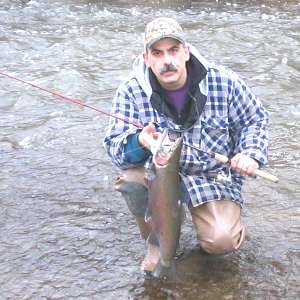 Gerry  L.  from Lockport NY was fishing Four Mile Creek and caught this fantastic 26 inch steelhead