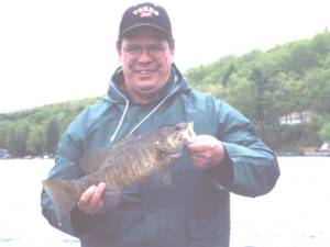 Joe Timmons with a Keuka Lake Bass