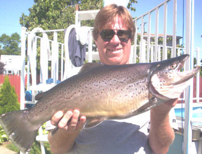 Bill Powers  caught this amazing 10 pound 12oz. Brown Trout on Kensico Reservoir in Westchester County