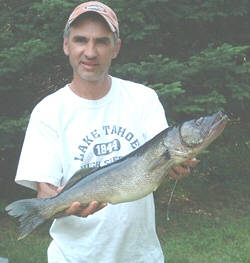 Paul Subik with a 7 and half pound walleye from Great Sacandaga Lake 
