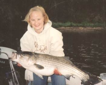 The main factors that control the upstream migration of the striped bass are the water temperature and water clarity