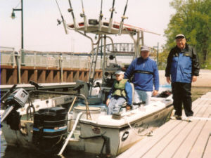 The boat is docked at Coeymans Landing Marina. The vessel is a 20 foot center console outfitted specifically for striper fishing. All tackle is supplied but if you have a favorite rod and reel you are welcome to bring it along