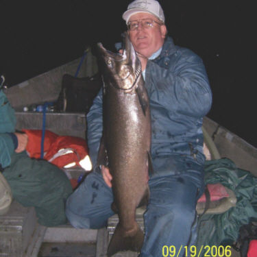 Ray Martin with a big King Salmon caught while casting a rapala