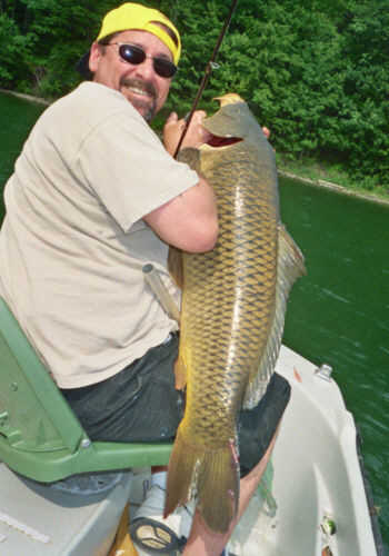 Mike Rushlow Sr. was fishing in Canadice lake in the summer of 2006 and caught this awesome carp