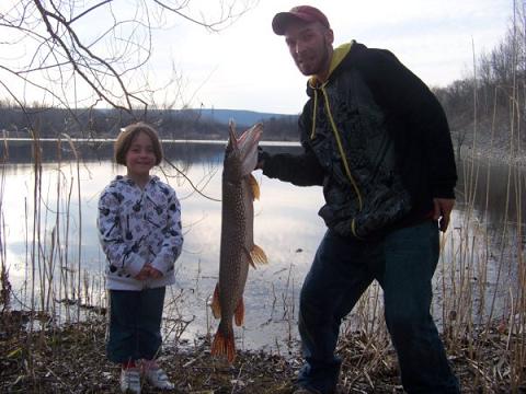 Shawn Fountain from Scotia NY caught this fantastic 40 inchnorthern pike from a small unnamed pond in Scotia NY