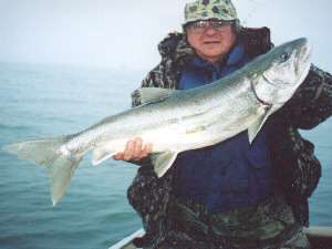 James Cleary with a nice 17 pound Lake Trout from the Niagara Bar.