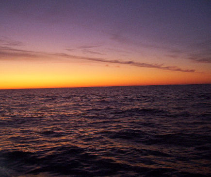 sunrise on the Atlantic Ocean off the Coast of Montauk