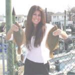 Rene Russo with some fine flounder from Jamaica Bay